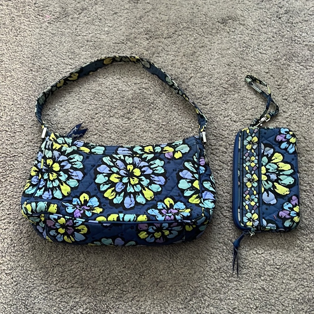 Vera Bradley Shoulder Bag Purse and Wristlet